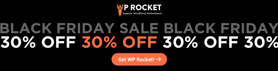 WP Rocket Black Friday - WordPress Caching Plugin