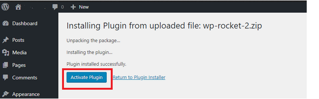 activate-wp-rocket-caching-plugin