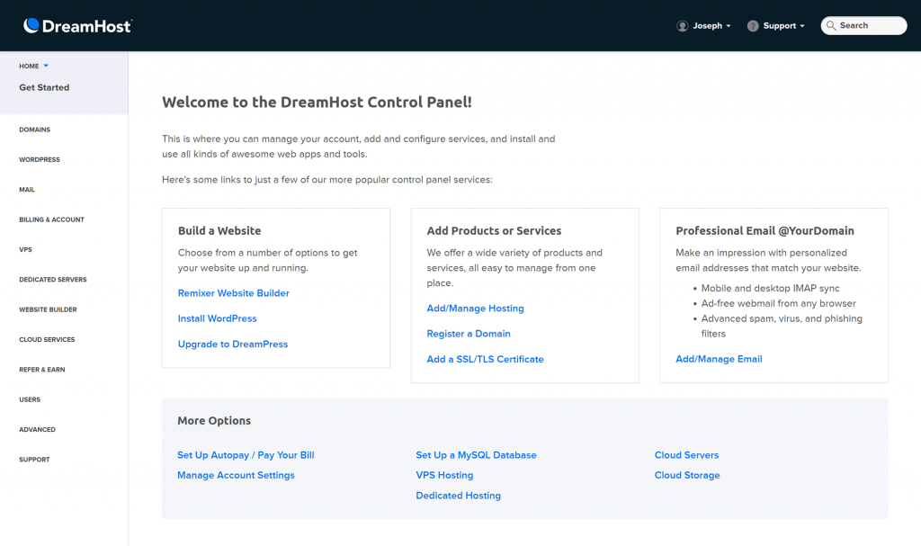 DreamHost-Control-Panel