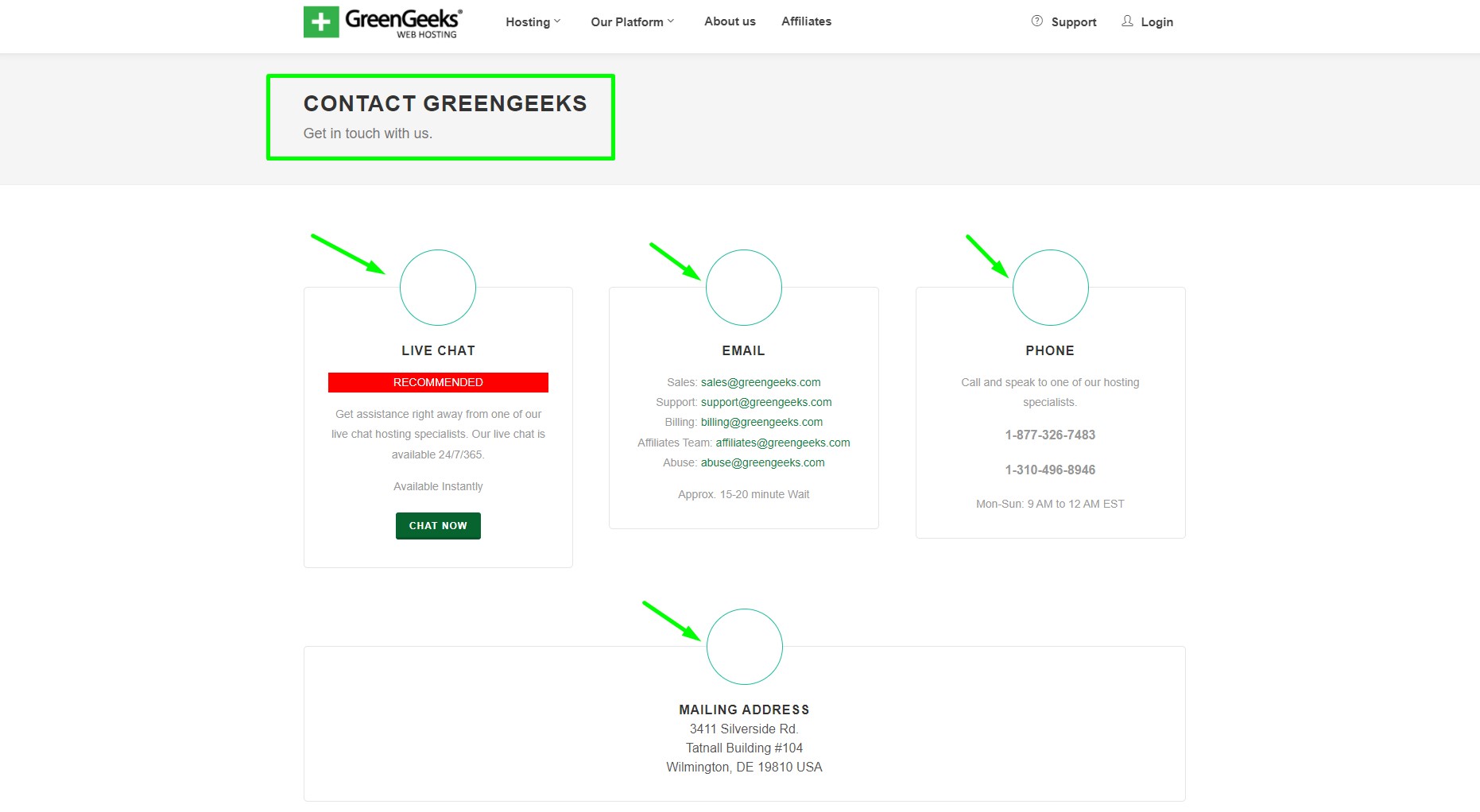 greengeeks-contact